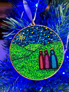 Reyes Magos - Starry Night Landscape - Christmas Ornaments - PRE ORDER