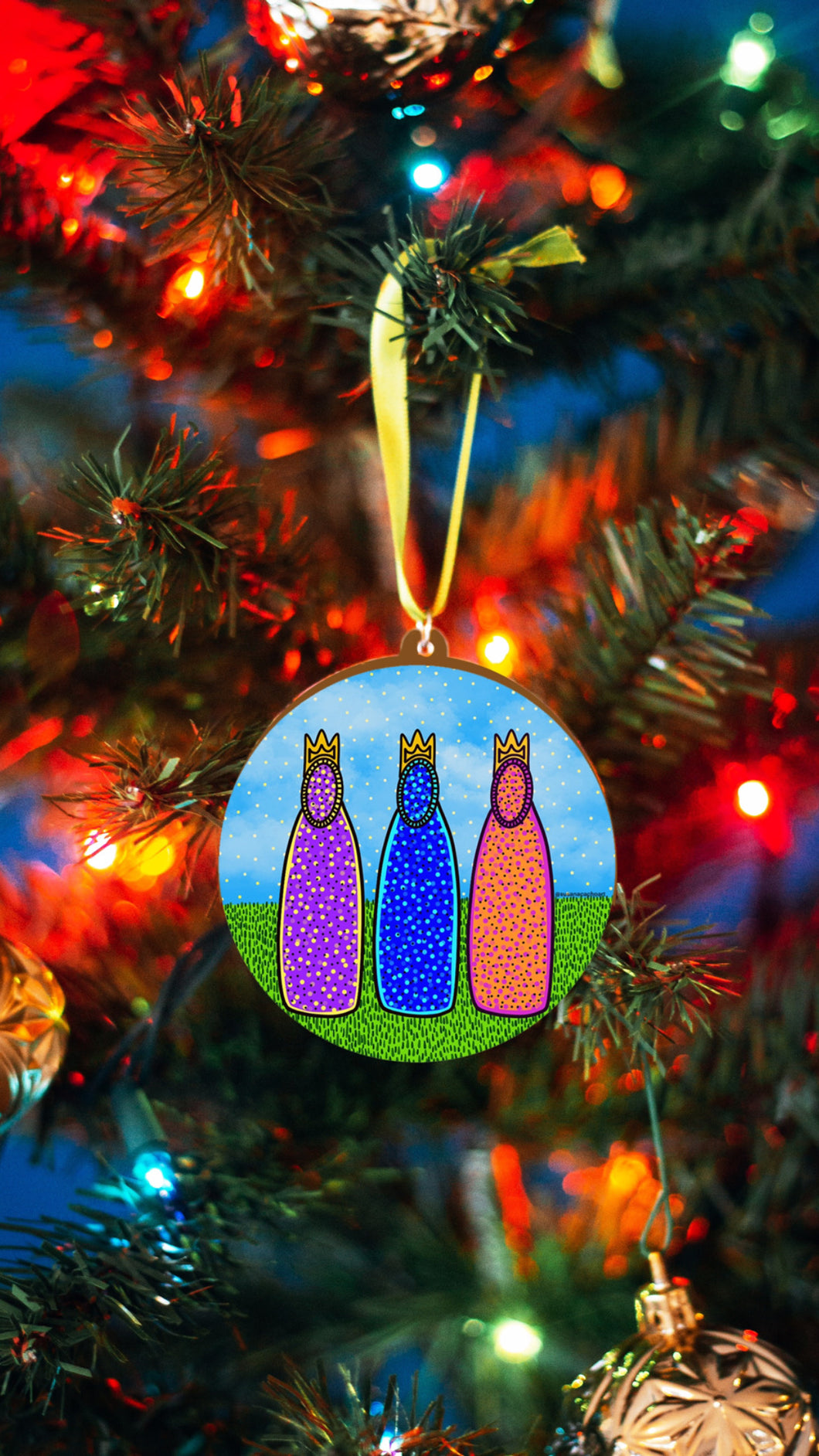 Sunny Day & Reyes Magos Landscape - Christmas Ornament