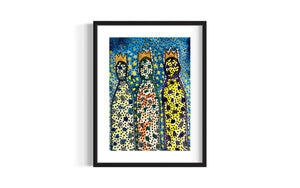 Reyes Magos and Stars- Original Painting & Art Print