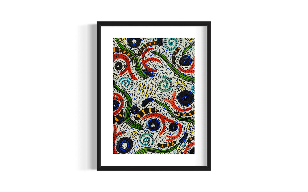 Christmas Funky Pattern - Original Art & Art Print