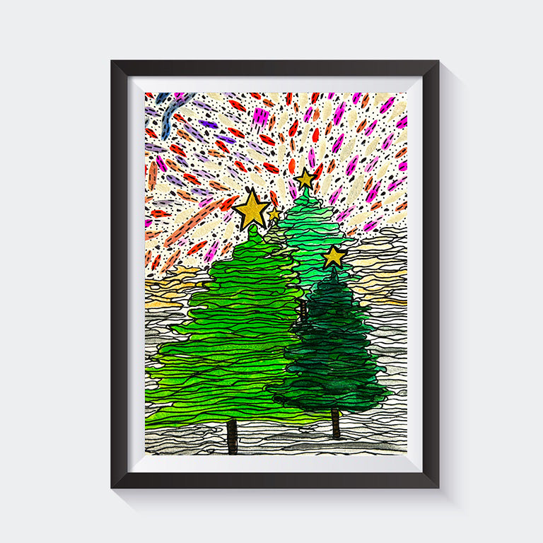 Christmas Tree #3 - Original Painting