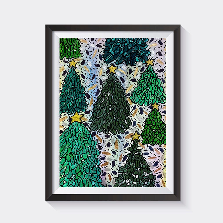 Christmas Tree #4 - Original Painting