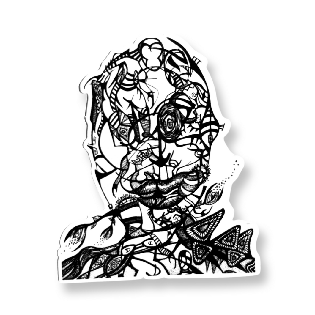 Mujer Abstracta - Sticker